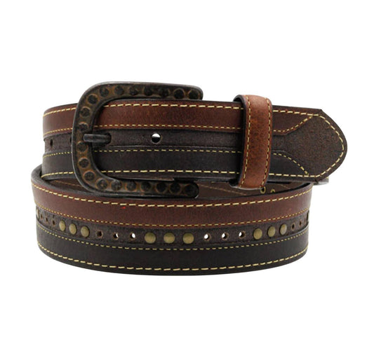 Lejon Leather Goods - Men's Vintage Bison Rowan Color-mix Usa Made Belt