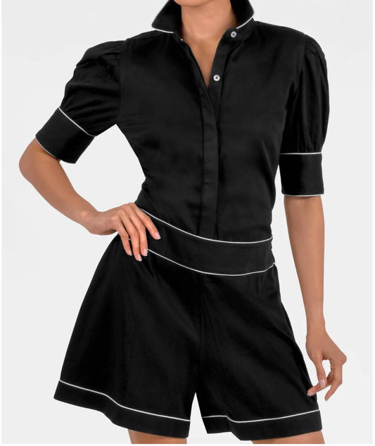 Gretchen Scott - Pip Pip Piping Short Sleeve Shirt