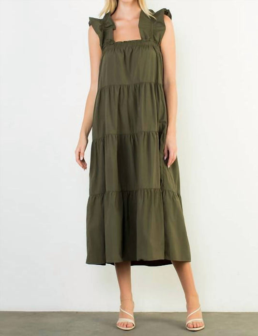Thml - Jamie Flutter Sleeve Tiered Midi Dress