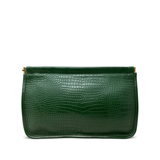 Kempton & Co. - Black Forest Croco Snap Clutch