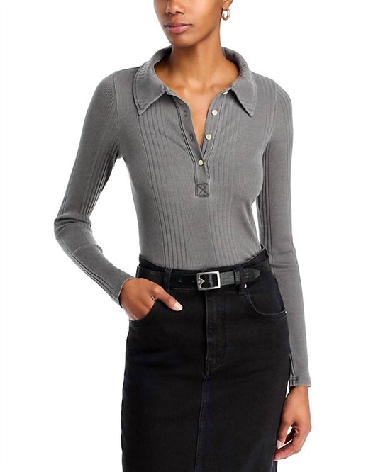 Nsf - Ali Fitted Long Sleeve Rib Polo