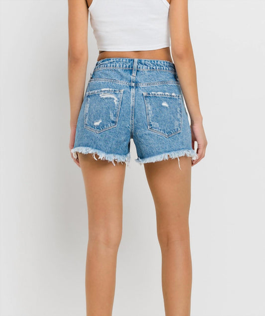 Vervet By Flying Monkey - Color Block Denim Shorts