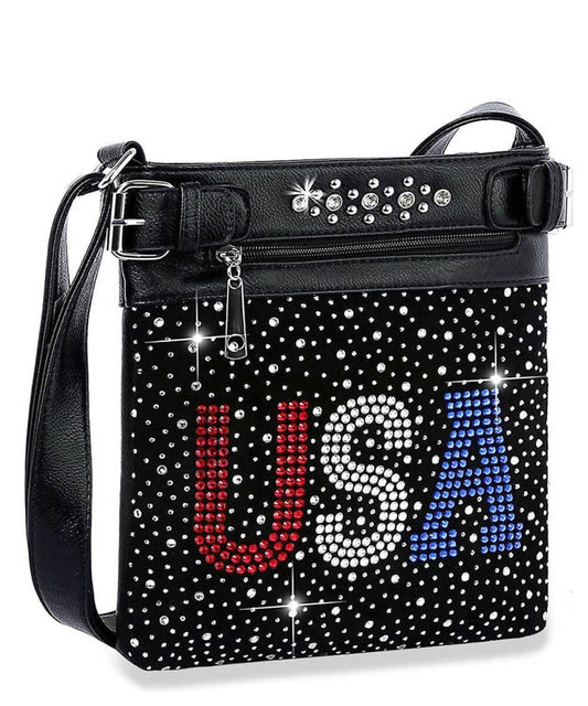 Handbag Express - Women's Bling Usa Crossbody Bag