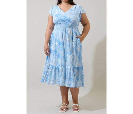 Sugarlips - Seraphina Floral Smocked Maxi Dress - Plus