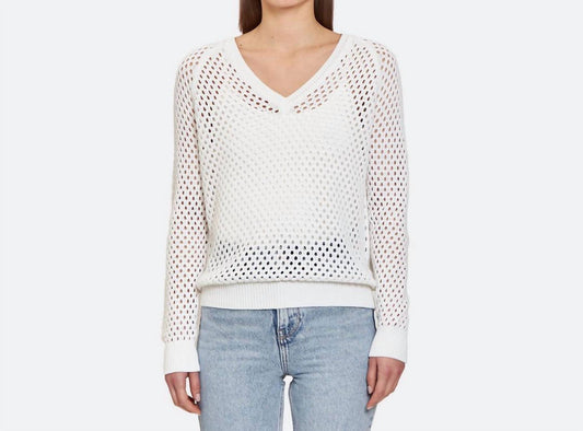 Autumn Cashmere - Mesh V Neck Sweater