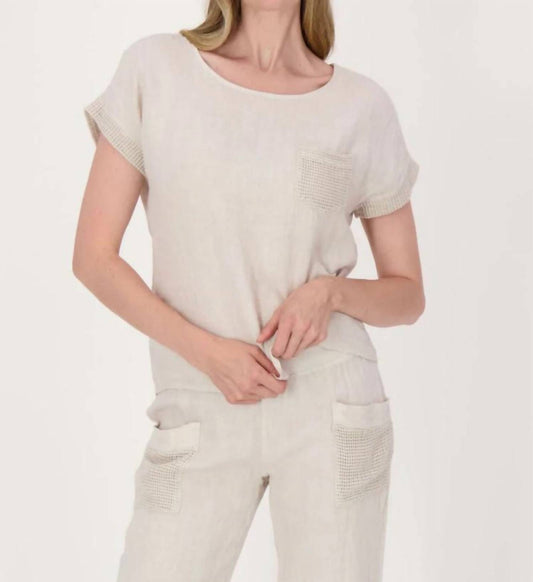 Spanner - Linen Pocket Top