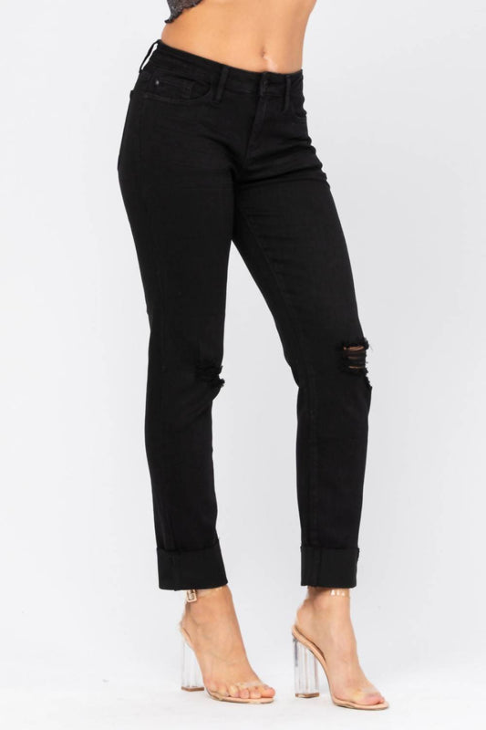 Judy Blue - Mid-rise Destroyed Slim Fit Jeans