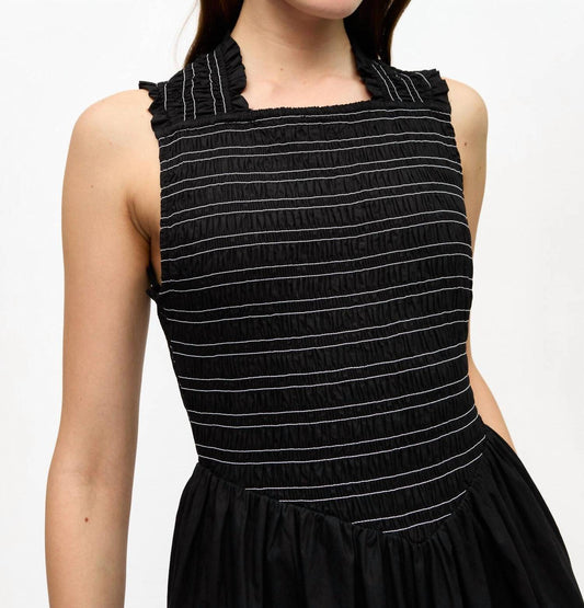 Ganni - Washed Stretch Smock Midi Dress