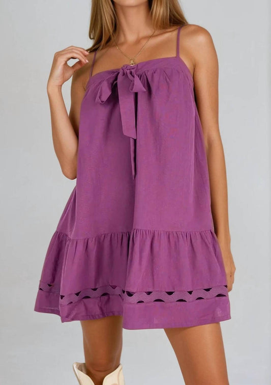 Listicle - Front-tie Mini Dress