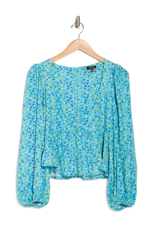 Afrm - Soni Balloon Sleeve Crop Top