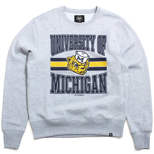 ’47 - Women's Wolverines Letters Headline Crew Relay Sweater