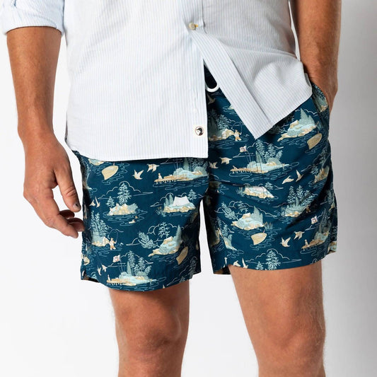 Duck Head - Men's Sailport Printed Swim Short