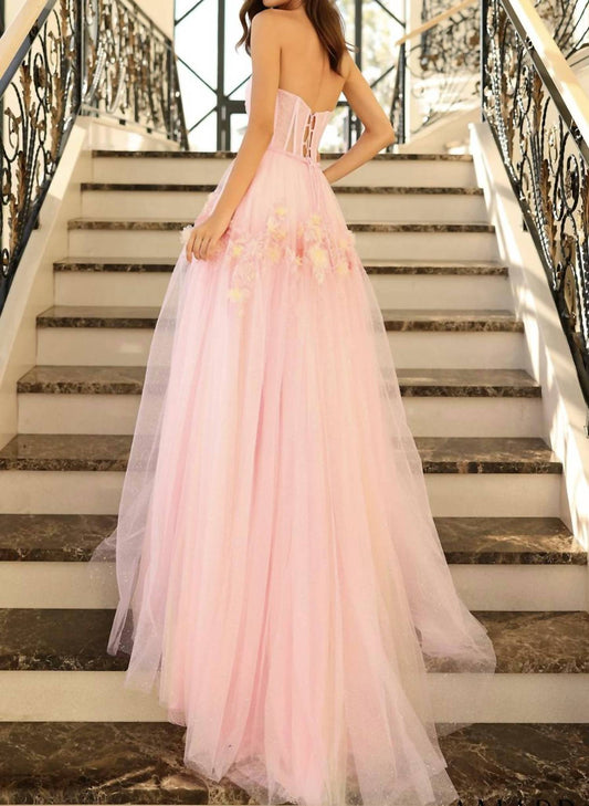 Amarra - 3d Floral Corset A-line Tulle Ball Gown