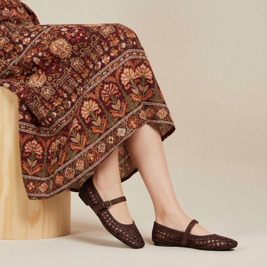 Cushionaire - Women’s Weston Hand Woven Dressy Ballet Flats