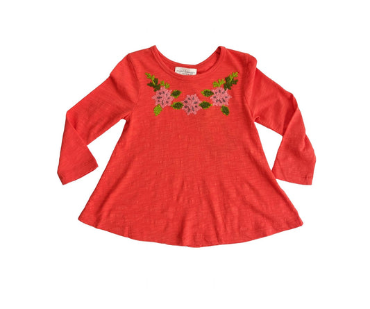 Mimi & Maggie - Girls Wool Flowers Embroidered Top