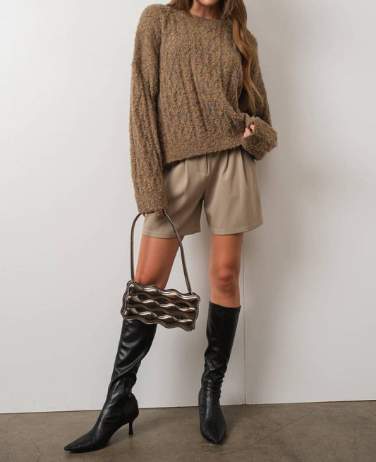 Pretty Garbage - Boucle Cable Knit Sweater