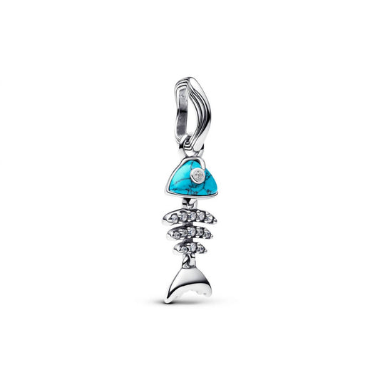 Pandora - Women's Turquoise Fishbone Dangle Charm