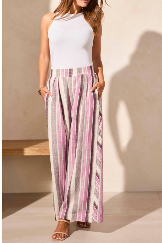 Tribal - Pull-on Flowy Wide Leg Pants With Pockets