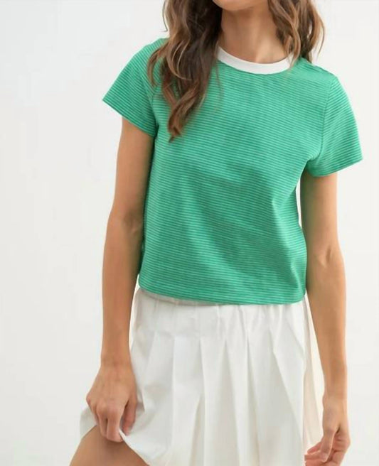 Wishlist - Striped Relaxed Crop Tee