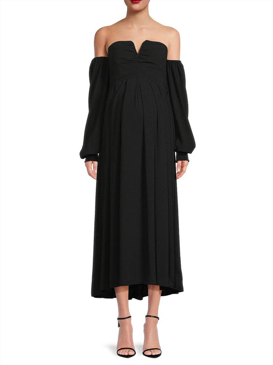 Emilia George - Sabrina Off Shoulder Maternity Gown