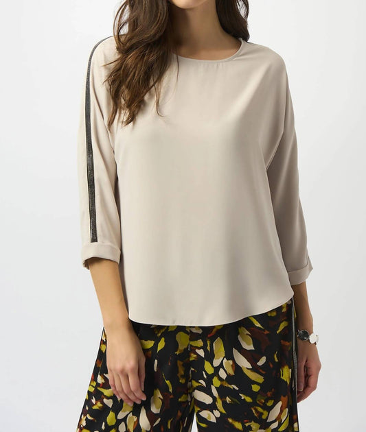 Joseph Ribkoff - Embellished Lightweight Twill Top