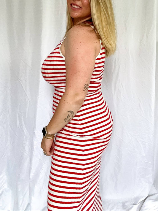 Le Lis - Boardwalk Stripes Midi Dress