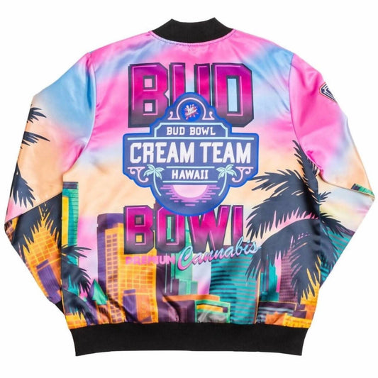 Hp Farms - MEN'S CREAM TEAM HAWAII LIGHT WEIGHT SATIN JACKET