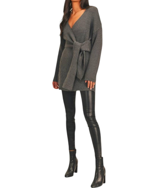 Sage The Label - Ari Tie Front Sweater Dress/Top