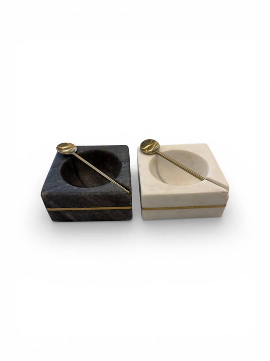 Zodax - Marble Square Salt & Pepper Bowls