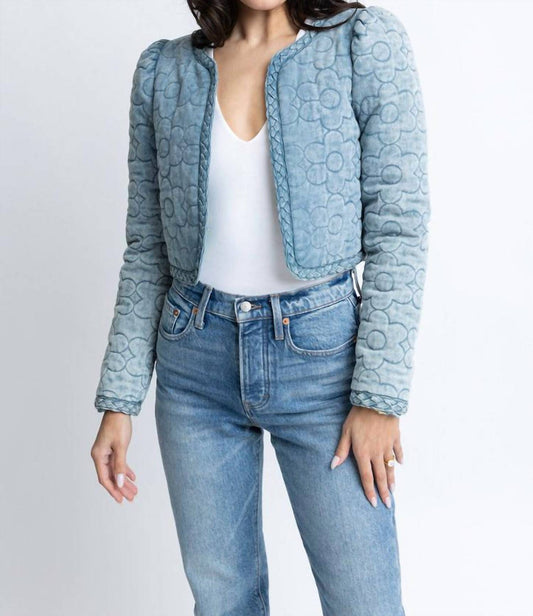 Karlie - Denim Novelty Floral Jacket