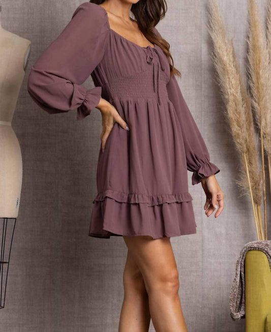 She + Sky - Mini Boho Casual Dress