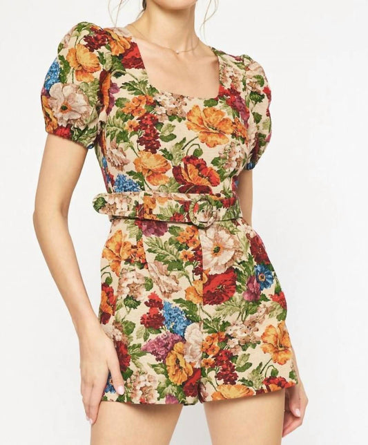 Entro - Ashton Floral Tapestry Romper