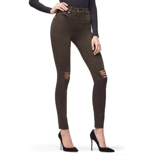 Good American - Good Legs Stretch Ripped Denim High Rise Jeans