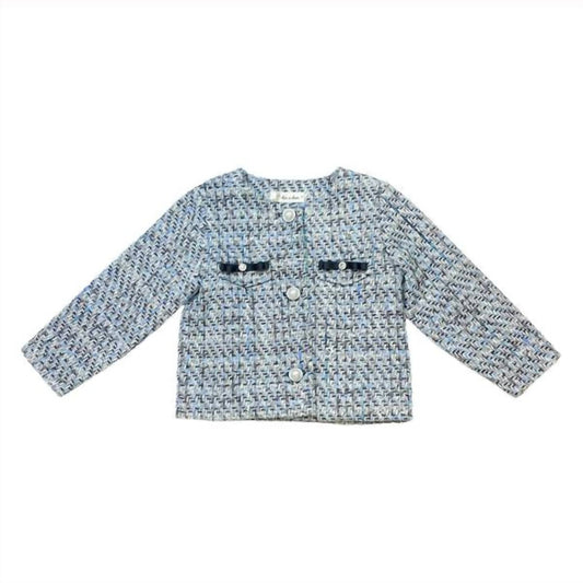 Doe A Dear - Girls Pearl Button Tweed Jacket