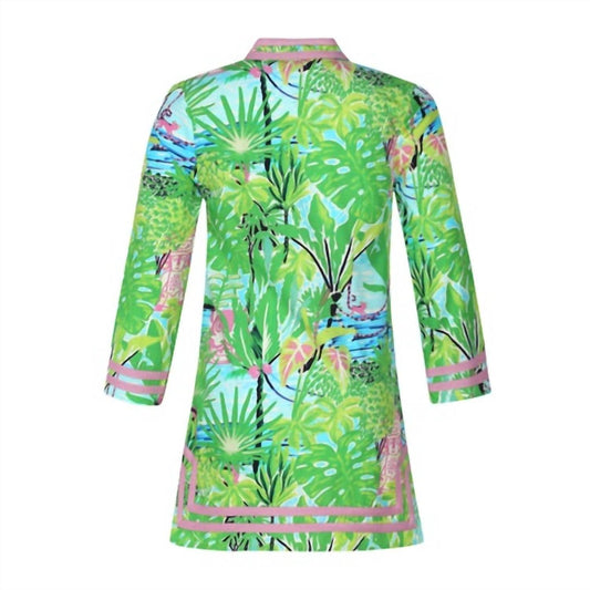 Carvalho Couture - Jungle Island Long Sleeve Cabana Cover-Up