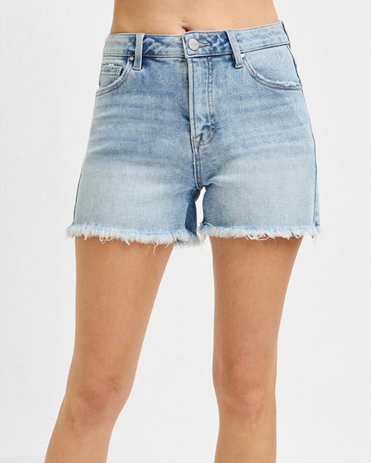 Risen - Tummy Control High Rise Fray Hem Short - Plus