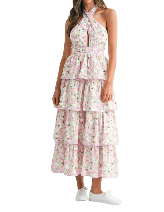 Mable - Bonnie Floral Halter Midi Dress