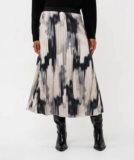 Esqualo - Plisse Printed Skirt