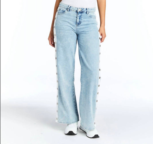 Tractr - Snap me up wide leg jean