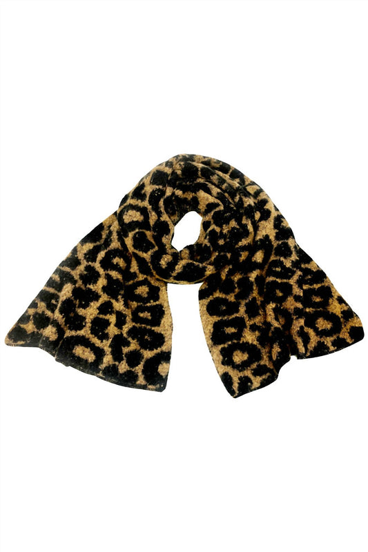 Kensie - Women's Leopard Fuzzy Scarf