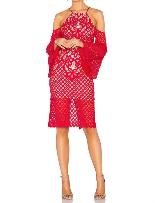 Bardot - Milla Lace Midi Overlay Pencil Skirt