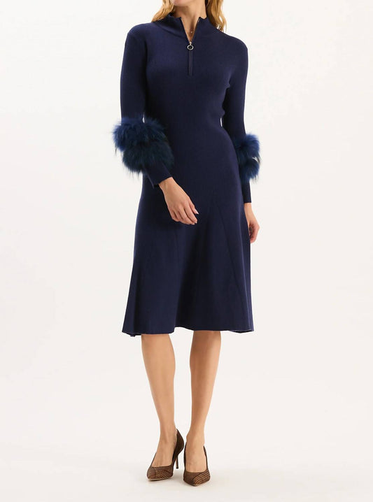 Tyler Boe - Celia Knit Fur Sleeve Dress