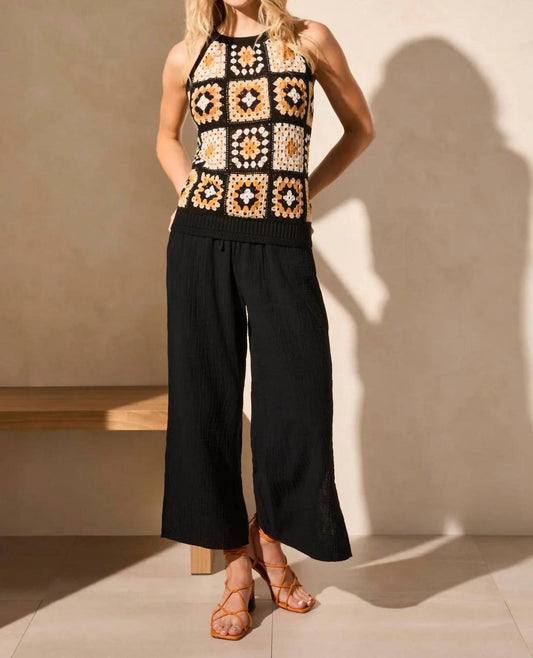 Tribal - Crochet Halter Sweater Tank