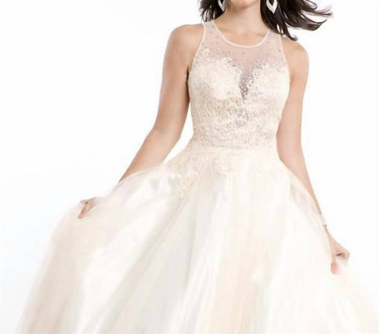 Rachel Allan - Sleeveless Open Back Ballgown