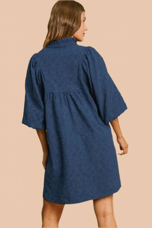 Umgee - Floral Lace Contrast Dress