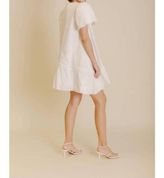 Aureum - Asymmetrical Poplin Mini Dress
