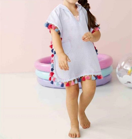 Girl's Seersucker Tassel Cover-Up