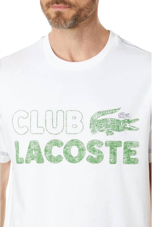 Lacoste - Vintage Print Organic Cotton Tee