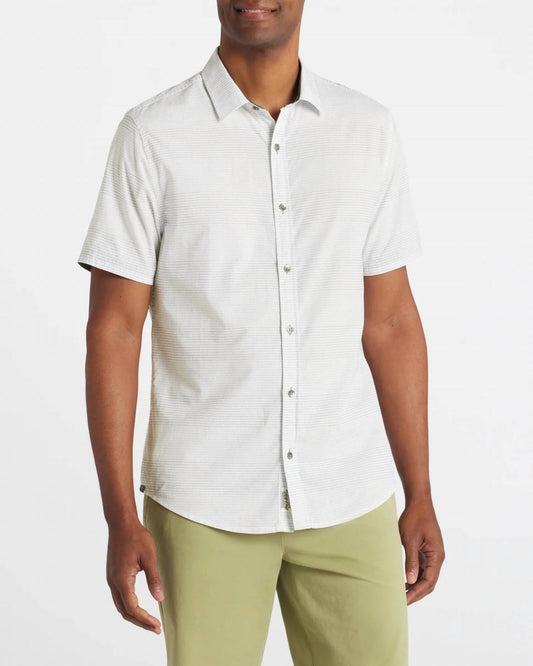 Flags & Anthem - Monroe Short Sleeve Dobby Stripe Woven Shirt