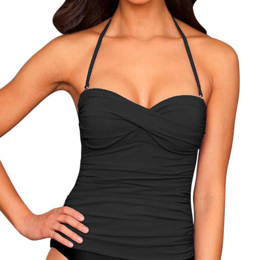 Kallure - Twist Front Bandeau Tankini Top